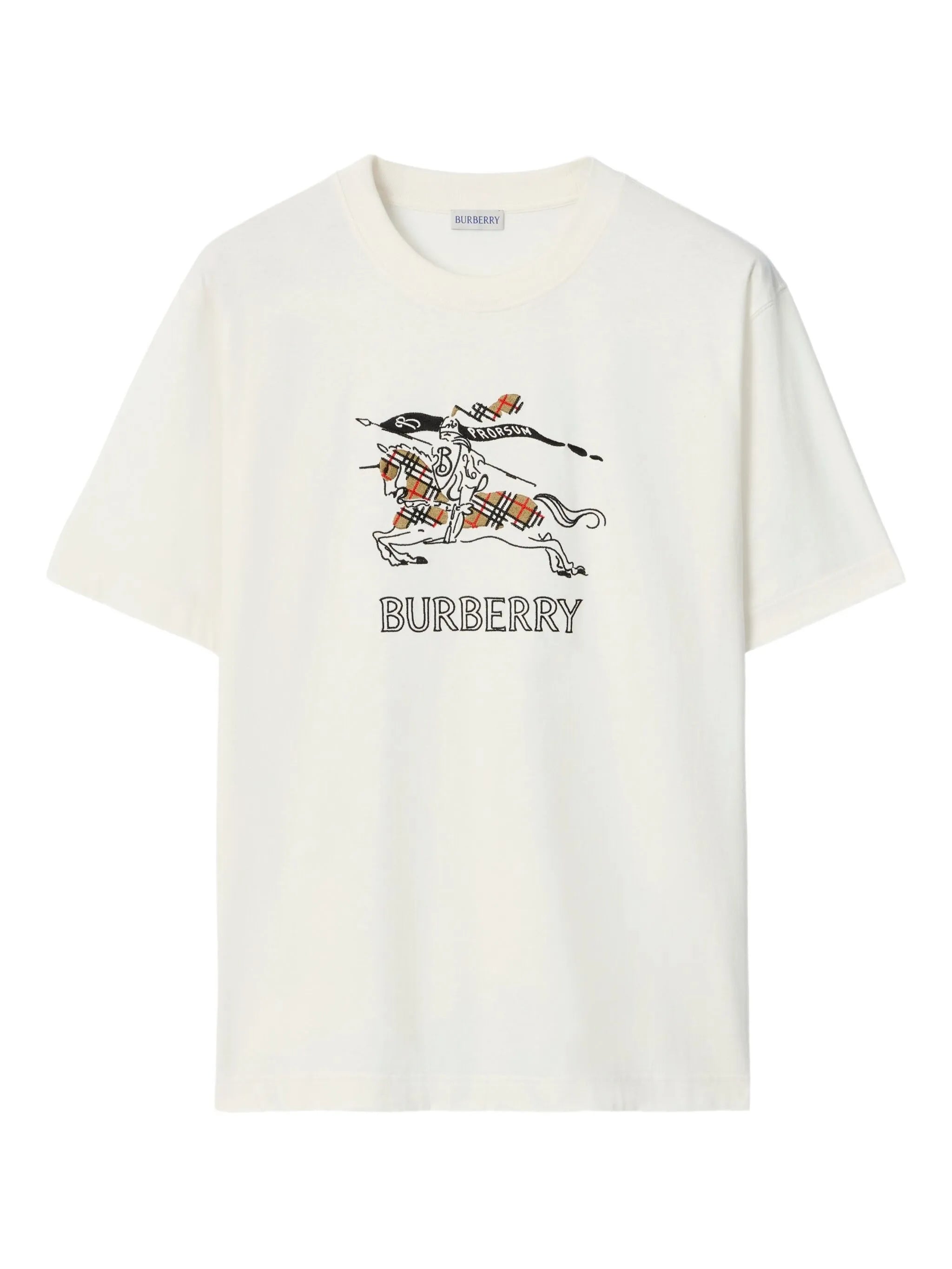 BURBERRY EKD Sketch Cotton T-shirt Chalk White