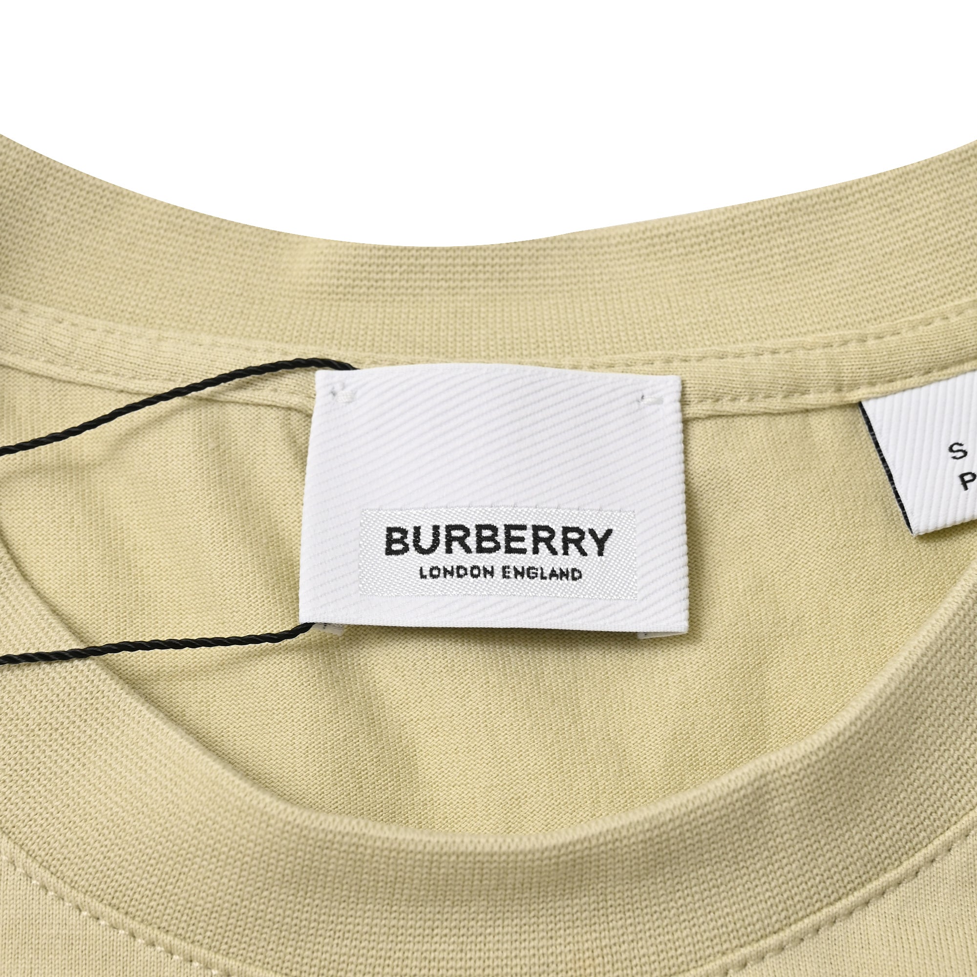 Burberry Logo-Print T-Shirt in Pale Green Cotton
