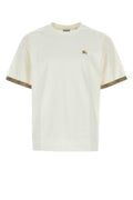 Burberry Men Ivory Cotton T-Shirt