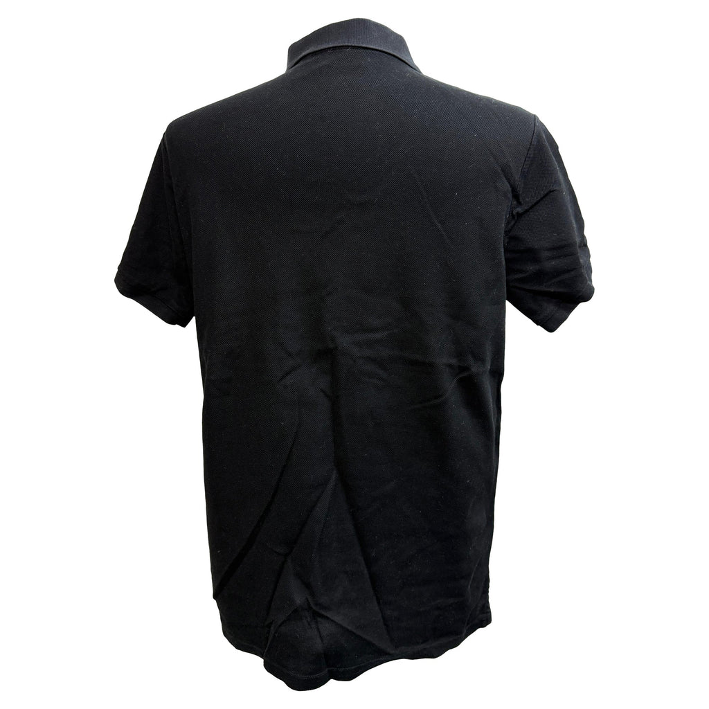 Burberry Luckland Logo Print Polo in Black Cotton