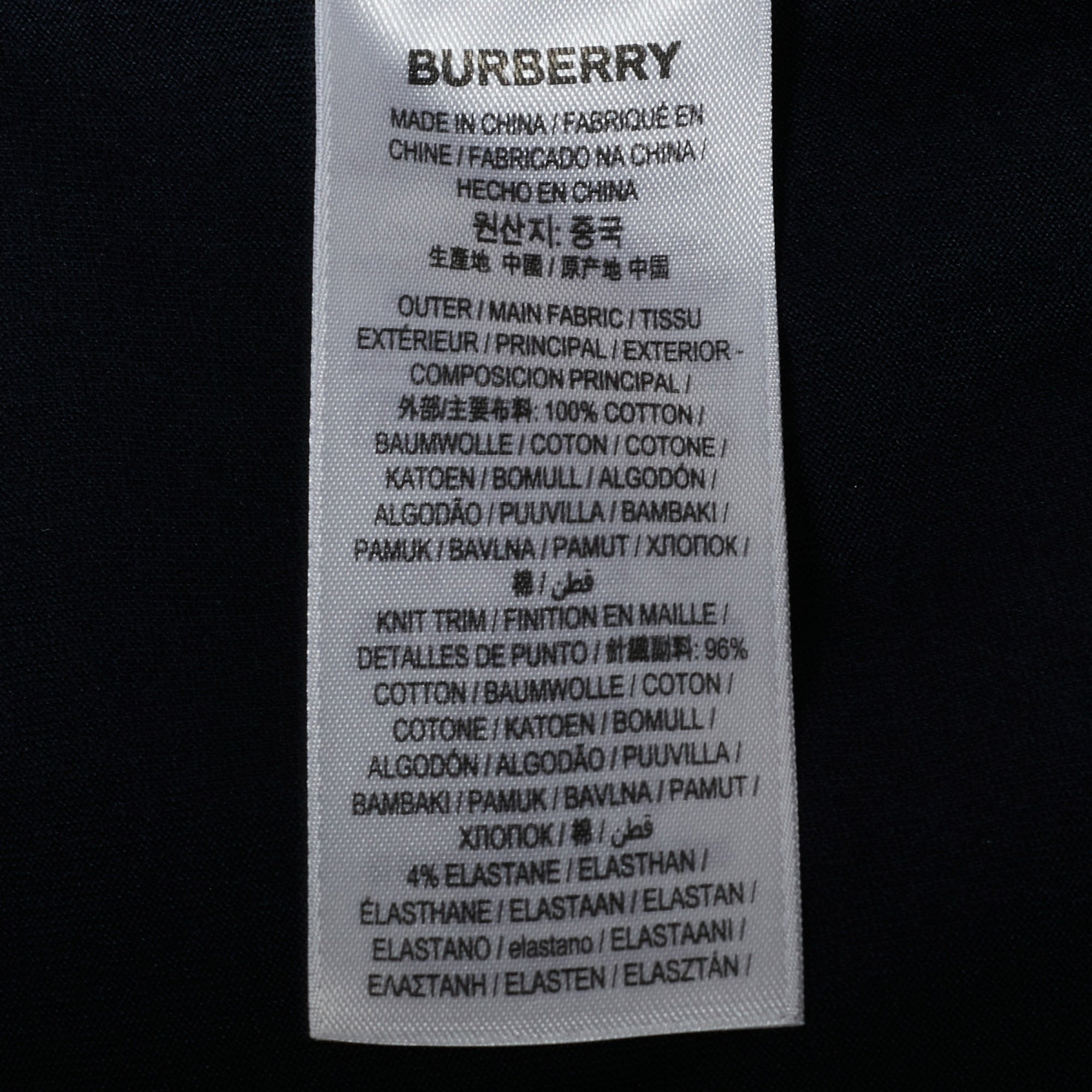 Burberry Navy Blue Jersey Crewneck T-Shirt