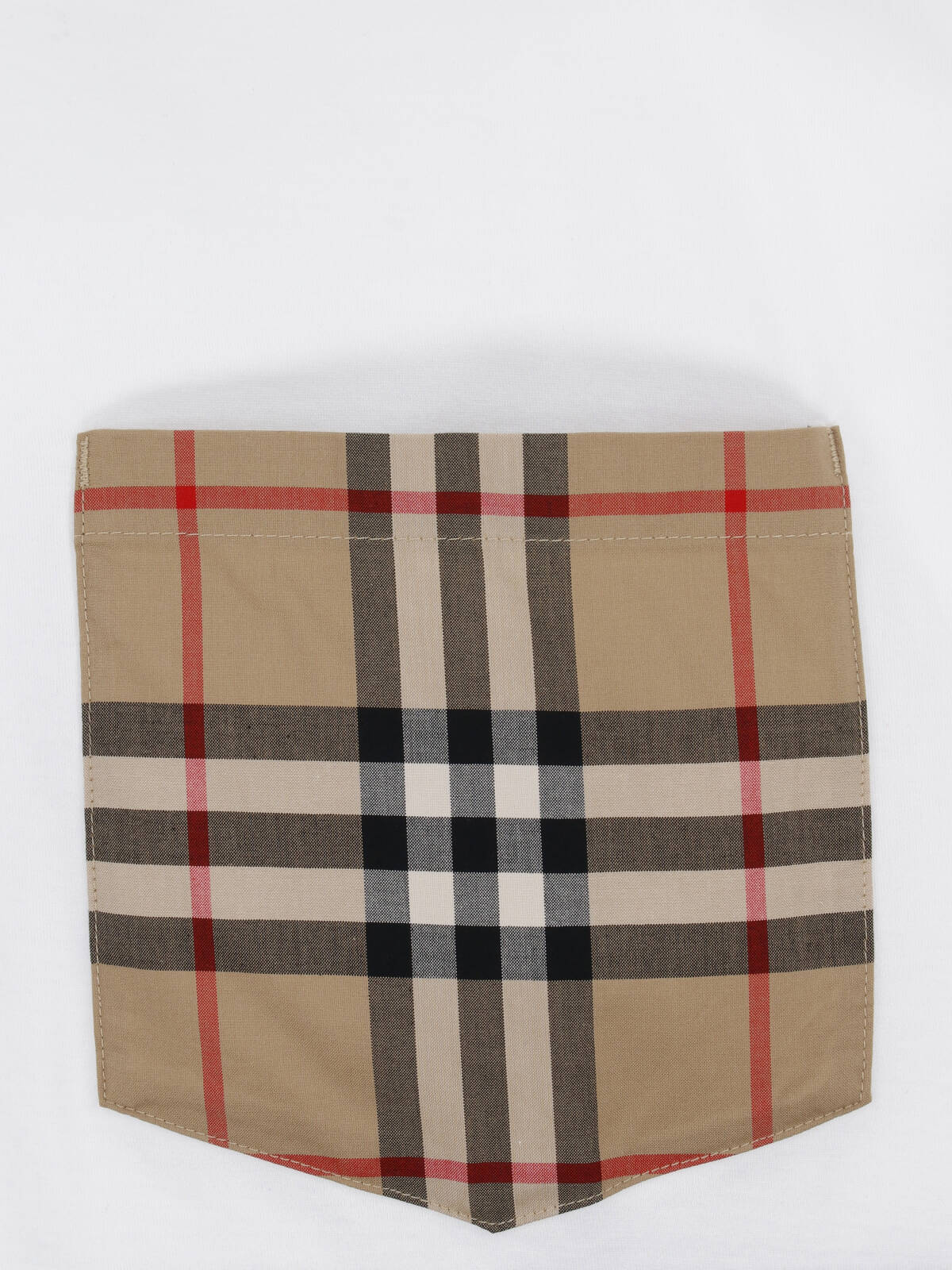 White Check Pocket Cotton T-Shirt