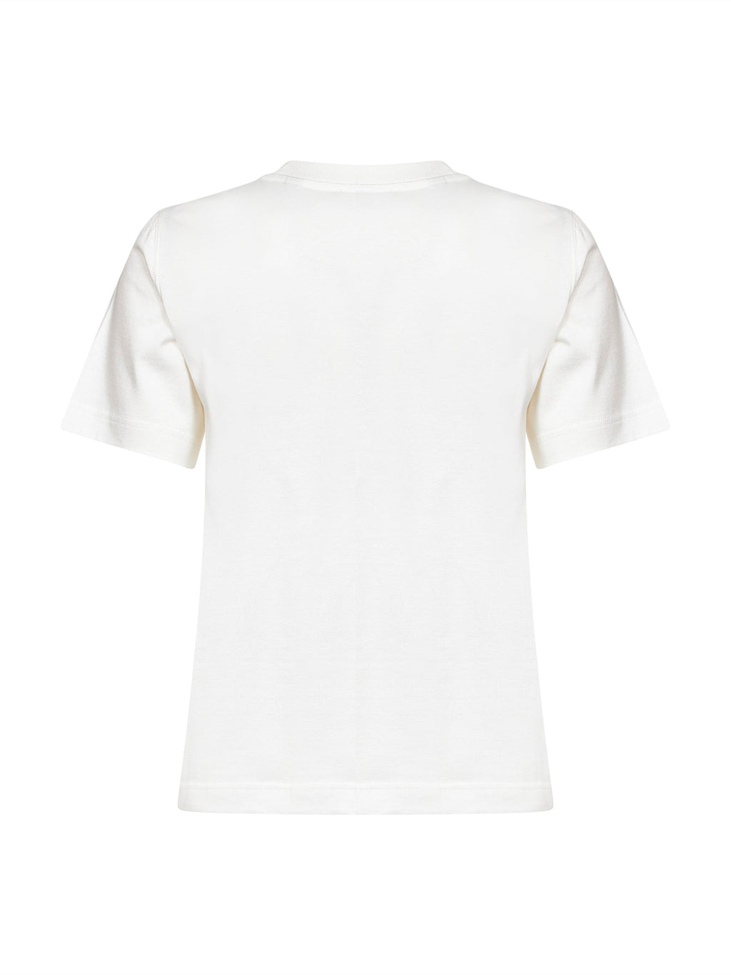 Burberry Women Chalk White Cotton Ekd Check T-Shirt