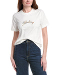 Burberry Check Cursive Logo T-Shirt