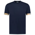 Burberry 'Ellison' Organic Cotton Check Sleeve Navy