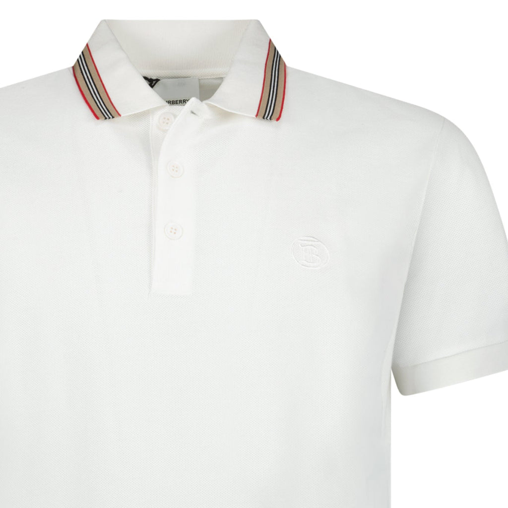 Burberry 'Pierson' TB Collar Polo-Shirt White